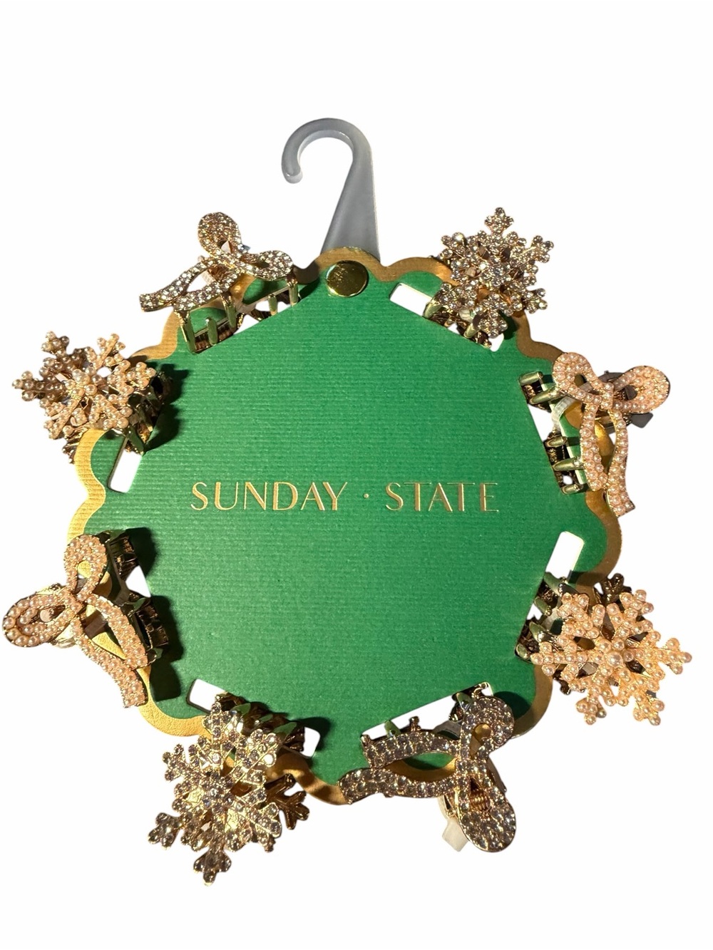 Sunday State Gold Holiday Clip Set of 8